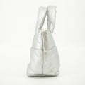 Chanel Grey Metallic Lambskin Quilted Small Coco Cocoon Reversible Tote Light Grey -#2556 by Bolt Boutique