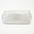 Chanel Grey Metallic Lambskin Quilted Small Coco Cocoon Reversible Tote Light Grey -#2556 by Bolt Boutique