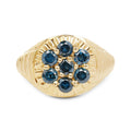 14K Yellow Gold Plated 1.40 Carat Genuine Blue Diamond .925 Sterling Silver Ring by Bids.com