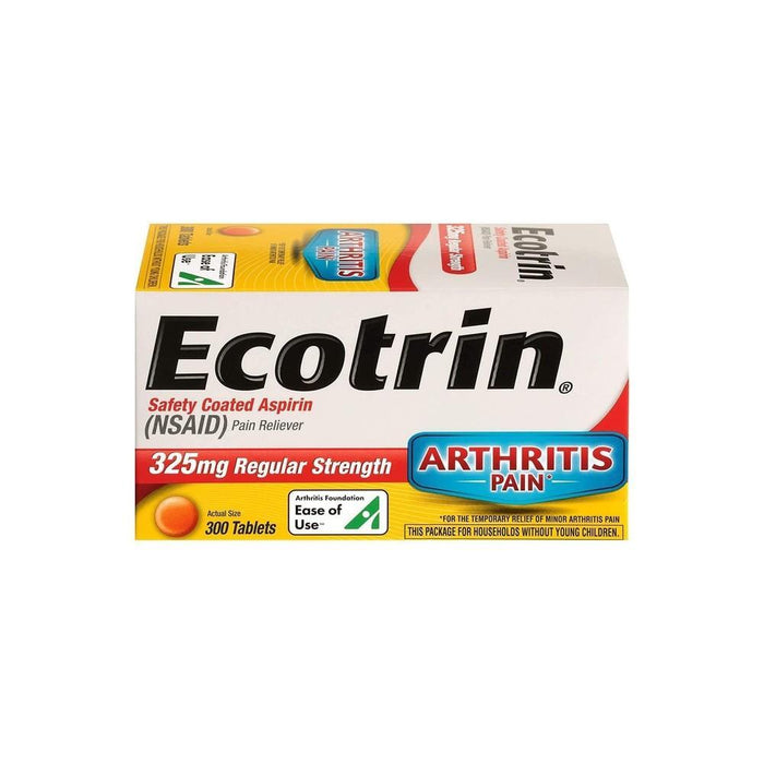 Ecotrin Safety Coated Aspirin - Regular Strength 325 Mg 300 Tabs by Pasteur Pharmacy