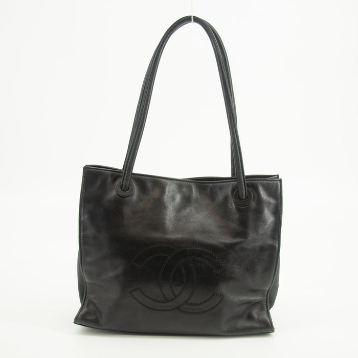 Chanel CC Lambskin Black Shopping Tote Bag #2569 by Bolt Boutique