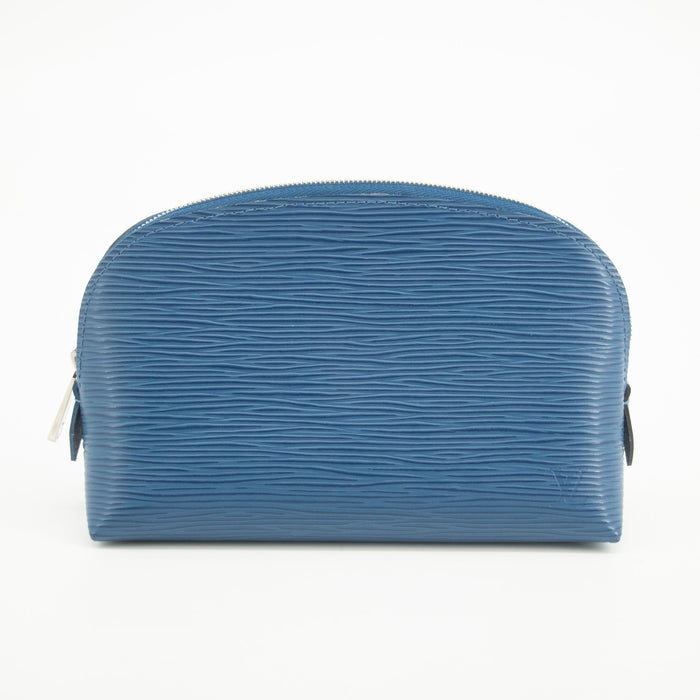 Louis Vuitton Blue Epi Leather Cosmetic Pouch #2571 by Bolt Boutique