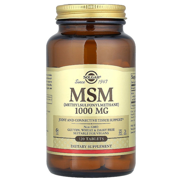 Solgar MSM (Methylsulfonylmethane), 1,000 Mg, 120 Tablets by Pasteur Pharmacy