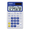 Casio SL-300SVCBE Handheld Calculator, 8-Digit LCD, Blue