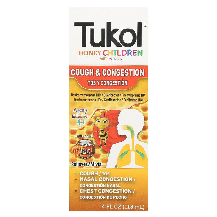 Tukol Cough & Congestion, Children, Honey 4 Fl Oz by Pasteur Pharmacy