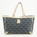 Gucci Canvas Abbey Insignia Blue Tote Bag #2577 by Bolt Boutique
