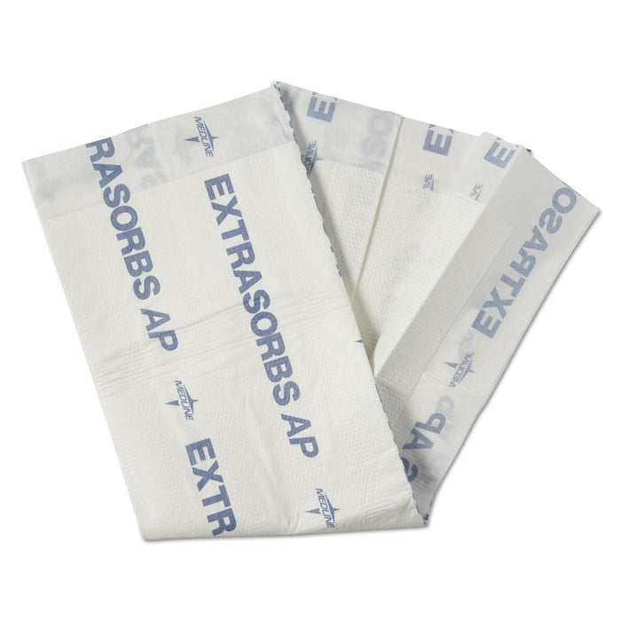 Medline Extrasorbs Air-Permeable Disposable DryPads, 30" x 36", White, 70/Carton