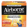 Airborne Immune Support Effervescent Tablet, Zesty Orange, 30/Pack
