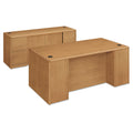 HON 10700 Series Double Pedestal Desk with Full-Height Pedestals, 72" x 36" x 29.5", Harvest