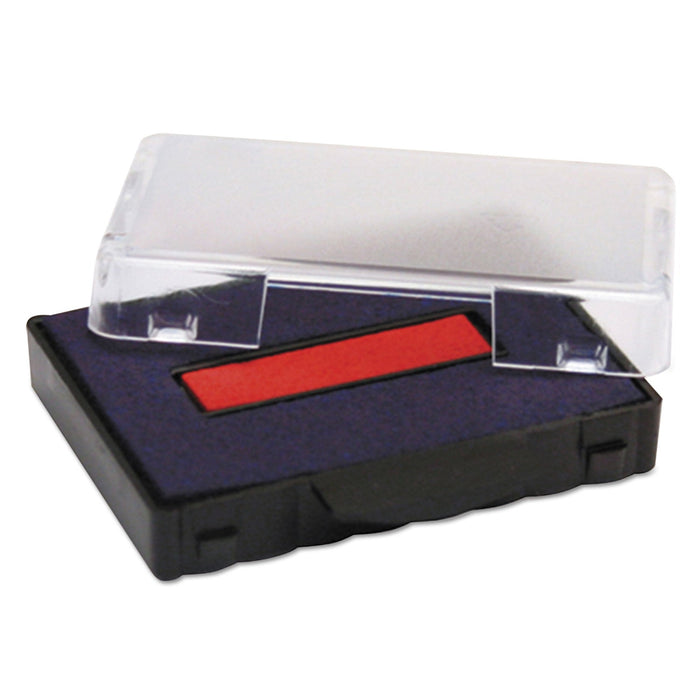 Trodat T5430 Professional Replacement Ink Pad for Trodat Custom Self-Inking Stamps, 1" x 1.63", Blue/Red