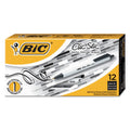 BIC Clic Stic Ballpoint Pen Value Pack, Retractable, Medium 1 mm, Black Ink, White Barrel, 24/Pack