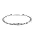 14k White Gold Curb Link Chain Polished Children's ID Bracelet by Bids.com