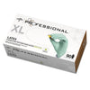 Medline Professional Latex Exam Gloves with Aloe, X-Large, Green, 90/Box