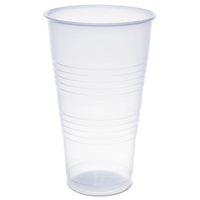 Dart High-Impact Polystyrene Tall Cold Cups, 24 oz, Translucent, Cold, 1,000/Carton