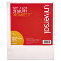 Universal Deluxe Write-On/Erasable Tab Index, 5-Tab, 11 x 8.5, White, White Tabs, 1 Set