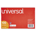 Universal Unruled Index Cards, 5 x 8, White, 100/Pack