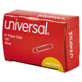 Universal Paper Clips, #1, Smooth, Silver, 100 Clips/Box, 10 Boxes/Pack