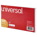 Universal Ruled Index Cards, 5 x 8, White, 100/Pack