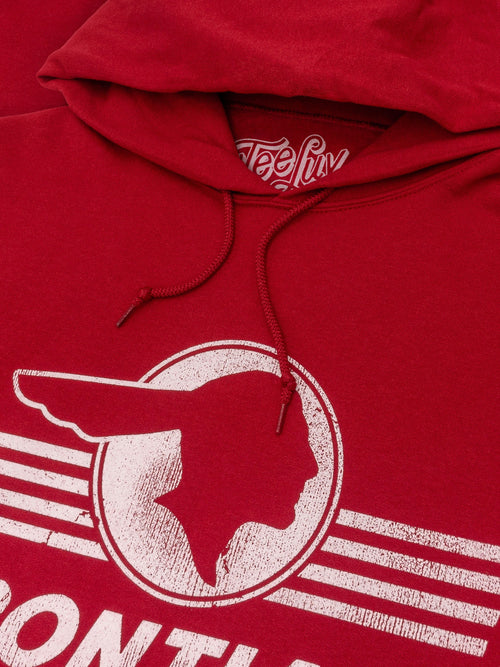 Pontiac Logo Hooded Sweatshirt - Red by Tee Luv