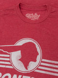 Pontiac Distressed Headdress Logo T-Shirt - Red by Tee Luv