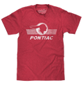 Pontiac Distressed Headdress Logo T-Shirt - Red by Tee Luv