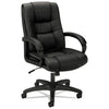 HON HVL131 Executive High-Back Chair, Supports Up to 250 lb, 18.5" to 22" Seat Height, Black