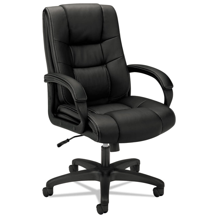 HON HVL131 Executive High-Back Chair, Supports Up to 250 lb, 18.5" to 22" Seat Height, Black