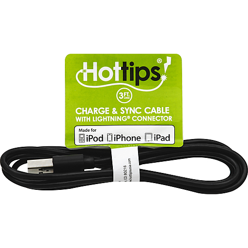 Hottips Cable, Charge & Sync, 3 Feet Long by Pasteur Pharmacy
