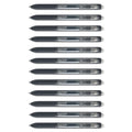 Paper Mate InkJoy Gel Pen, Retractable, Medium 0.7 mm, Black Ink, Black Barrel, Dozen