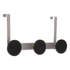 Alba Over the Door Coat Hook, Metal and Plastic, 3 Pegs, Black