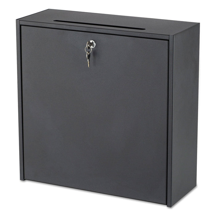 Safco Wall-Mountable Interoffice Mailbox, 18 x 7 x 18, Black