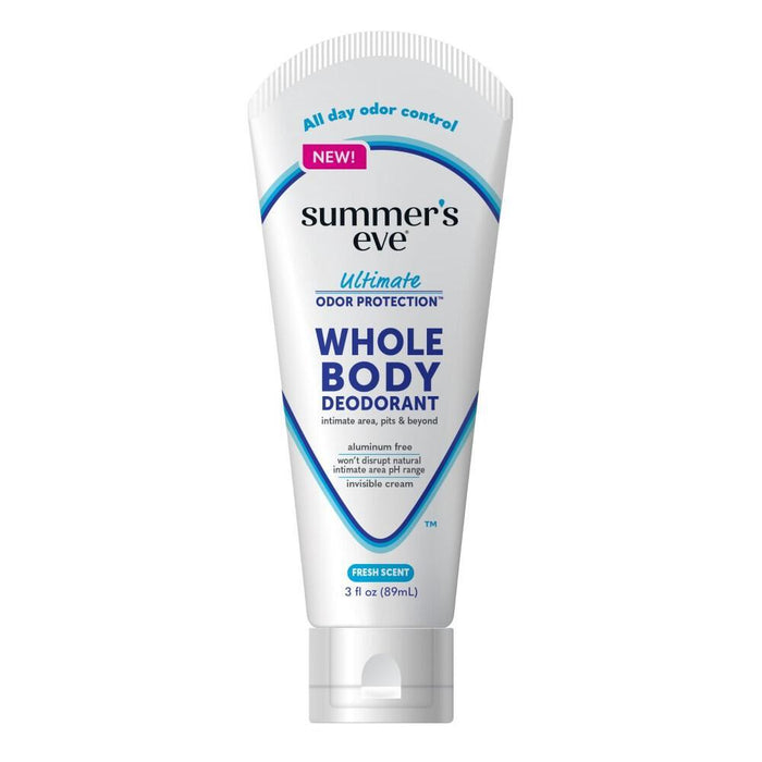 Summer's Eve Whole Body Deodorant - Aluminum-Free Cream, Fresh Scent, 3 oz (Non-Aerosol) by Pasteur Pharmacy