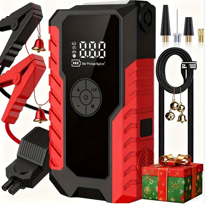 Portable 12V Car Jump Starter, Battery Charger, Air Pump (LED Display) by DailySale
