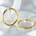 25mm Classic French Lock Hoops in Solid Sterling Silver by DailySale