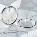 25mm Solid Sterling Silver Classic French Lock Hoops by DailySale