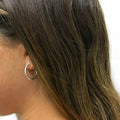 25mm Solid Sterling Silver Classic French Lock Hoops by DailySale