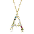26 Alphabet Necklaces Opal Zirconia 925 Sterling Silver Necklace by DailySale