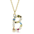 26 Alphabet Necklaces Opal Zirconia 925 Sterling Silver Necklace by DailySale