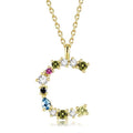 26 Alphabet Necklaces Opal Zirconia 925 Sterling Silver Necklace by DailySale