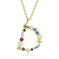 26 Alphabet Necklaces Opal Zirconia 925 Sterling Silver Necklace by DailySale