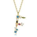 26 Alphabet Necklaces Opal Zirconia 925 Sterling Silver Necklace by DailySale