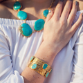 Wire Stackable Cuff - Turquoise by Christina Greene