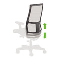 HON Ignition Series Mesh Mid-Back Work Chair, Supports Up to 300 lb, 17.5" to 22" Seat Height, Iron Ore Seat, Black Back/Base