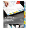 Wilson Jones View-Tab Paper Index Dividers, 8-Tab, 11 x 8.5, White, 1 Set