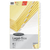 Wilson Jones Insertable Tab Dividers, 4-Hole Punched, 8-Tab, 14 x 8.5, Buff, 1 Set