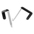 Quartet Adjustable Cubicle Hangers, For 1.5" to 3" Thick Partition Walls, Aluminum/Black, 2/Set