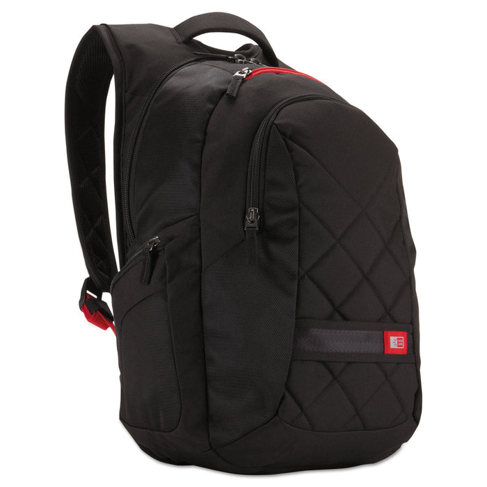 Case Logic 16" Laptop Backpack, Fits Devices Up to 16", Polyester, 9.5 x 14 x 16.75, Black