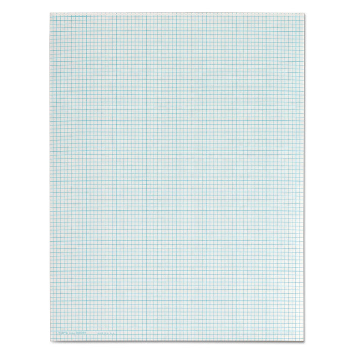 TOPS Cross Section Pads, Cross-Section Quadrille Rule (8 sq/in, 1 sq/in), 50 White 8.5 x 11 Sheets