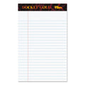 TOPS Docket Gold Ruled Perforated Pads, Narrow Rule, 50 White 5 x 8 Sheets, 12/Pack