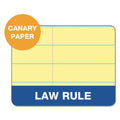 TOPS Double Docket Ruled Pads, Pitman Rule Variation (Offset Dividing Line - 3" Left), 100 Canary 8.5 x 11.75 Sheets, 6/Pack